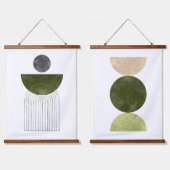 Tapisserie Suspendue Formes géométriques vert olive (Double)