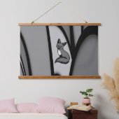 Tapisserie Suspendue Fox Design d'art moderne en argent (Chambre à coucher)