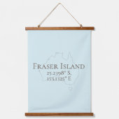 Tapisserie Suspendue Fraser Island Australie Latitude & Longitude (Recto)