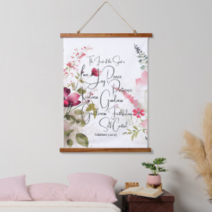 Tapisserie Suspendue Fruit de l'Esprit floral rose
