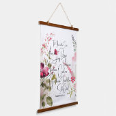 Tapisserie Suspendue Fruit de l'Esprit rose floral (Angulaire)