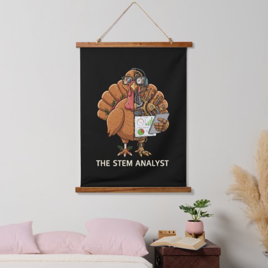 Tapisserie Suspendue Funny STEM Analyst Robot Turkey Thanksgiving Gift (Chambre à coucher)