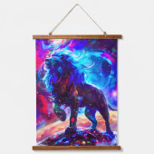Tapisserie Suspendue Galaxy Lion Blue (Recto)