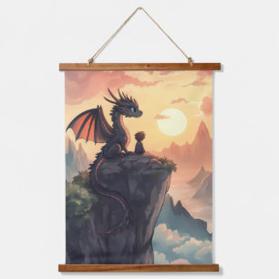 Tapisserie Suspendue Gardien du ciel : Un garçon et son dragon