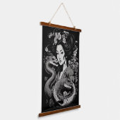 Tapisserie Suspendue Geisha avec serpents (Angulaire)
