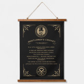 Tapisserie Suspendue Gentleman Victorian Cricket Rules Art (Recto)