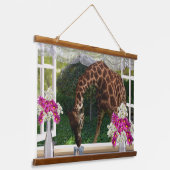 Tapisserie Suspendue Giraffe Dans Ma Fenêtre, Mur Suspendu (Angulaire)