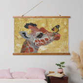 TAPISSERIE SUSPENDUE GIRAFFE & PAPILLON (Chambre à coucher)