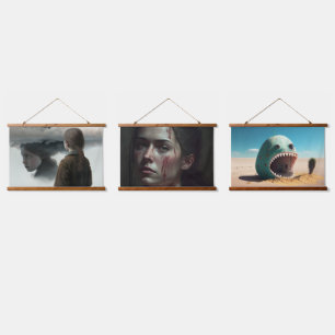 Tapisserie Suspendue Girl with clouds