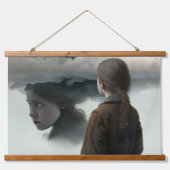 Tapisserie Suspendue Girl with clouds (Recto)