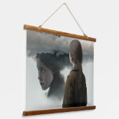 Tapisserie Suspendue Girl with clouds (Incliné)