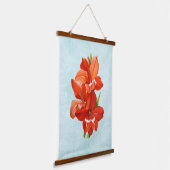 Tapisserie Suspendue Gladiolus on Aged Denim (Angulaire)