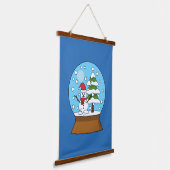 Tapisserie Suspendue Globe de neige avec Snowman et Pine Tree (Angulaire)