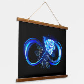 Tapisserie Suspendue Glowing infinity with blue rose (Angulaire)