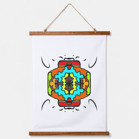 Tapisserie Suspendue Glowing Lantern Mandala (Recto)