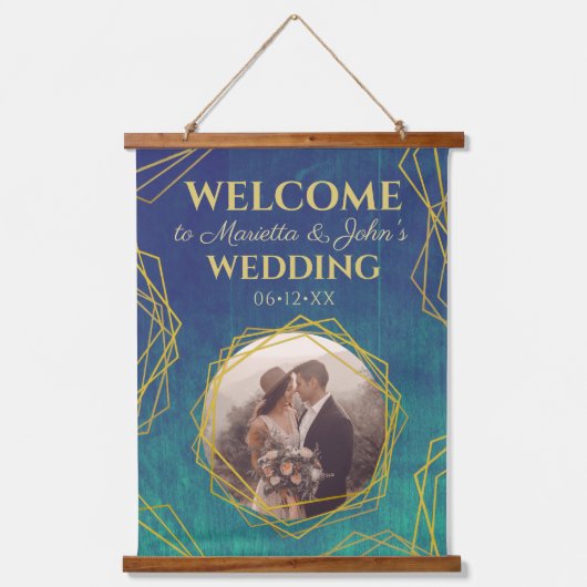 Tapisserie Suspendue Gold Turquoise Rustic Crystal Mariage Affiche de b (Recto)