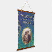 Tapisserie Suspendue Gold Turquoise Rustic Crystal Mariage Affiche de b (Angulaire)