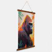 Tapisserie Suspendue Gorilla Ape Animal Portrait Peinture Faune Libre (Angulaire)