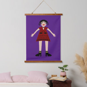 Tapisserie Suspendue Gothique Halloween Vampire Lady