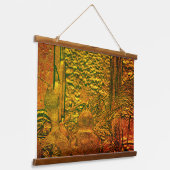 Tapisserie Suspendue Gourdes D'Automne Sculptées Et Cornstalks Nature A (Angulaire)