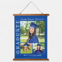 Graduation 2024 Photo Collage Blue Grad Keepsaké
