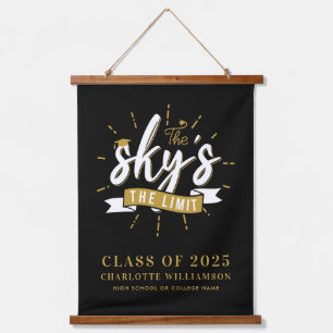 Tapisserie Suspendue Graduation 2025 The Sky's The Limit Grad Custom