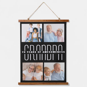 Tapisserie Suspendue Grand-parents cadeau de jour pour 70 ans
