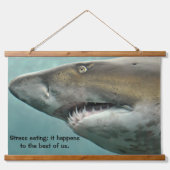 Tapisserie Suspendue Grand requin blanc rangées de dents (Devant)