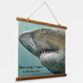 Tapisserie Suspendue Grand requin blanc rangées de dents (Angulaire)