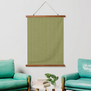 Tapisserie Suspendue Grandes vertes et blanches d'olive
