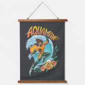 Tapisserie Suspendue Graphique du Surf de levage Aquaman et Trident (Recto)