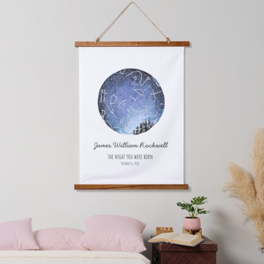 Tapisserie Suspendue Graphique James Star (Chambre à coucher)