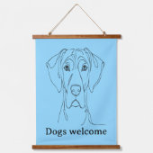 Tapisserie Suspendue Great Dane lineart (Recto)