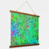 Tapisserie Suspendue Green abstract Wood Topped Wall Tapestry,Smooth (Angulaire)