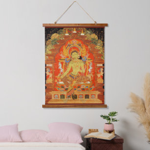 Tapisserie Suspendue Green Tara Bouddhiste Tibétain Compassion Deity