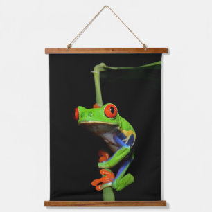 Tapisserie Suspendue Grenouille peinte aux yeux rouges