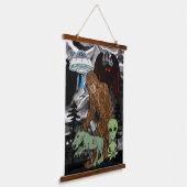 Tapisserie Suspendue Gros Pied Cryptid, Alien, Chupacabra, Mothman (Angulaire)