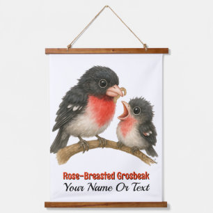Tapisserie Suspendue Grosbeak à poitrine Rose étonnante