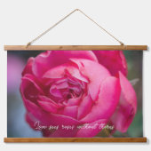 Tapisserie Suspendue Grosse rose rose (Devant)