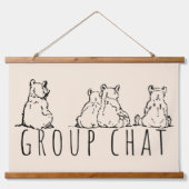 Tapisserie Suspendue Group Chat Cute Bears (Devant)