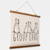 Tapisserie Suspendue Group Chat Cute Bears (Angulaire)