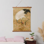 Tapisserie Suspendue Grue dans le champ de riz (Chambre à coucher)