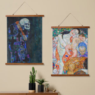 Tapisserie Suspendue Gustav Klimt - La Mort et la Vie