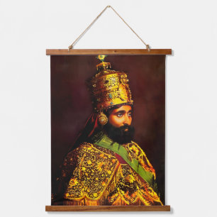Tapisserie Suspendue Haile Selassie SA Majesté Jah Rastafari Image Affi
