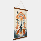 Tapisserie Suspendue Hamsa Hand with Evil Eye – Protective and Stylish (Angulaire)