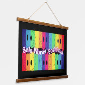 Tapisserie Suspendue Happy Face Langage espagnol | Devis inspirant (Angulaire)