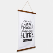 Tapisserie Suspendue Happy Life with Faith – Proverbs 15:15 Art (Angulaire)