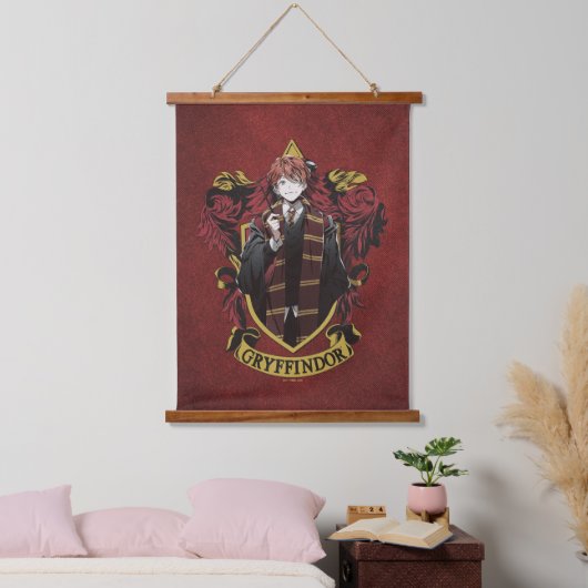 Tapisserie Suspendue HARRY POTTER™ | Anime Ron Weasley House Crest (Chambre à coucher)