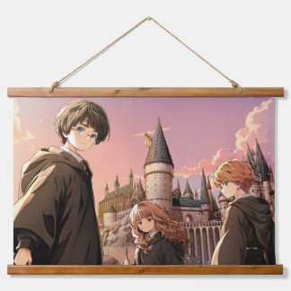 Tapisserie Suspendue HARRY POTTER™ Hermione & Ron HOGWARTS™ Scène d'ani