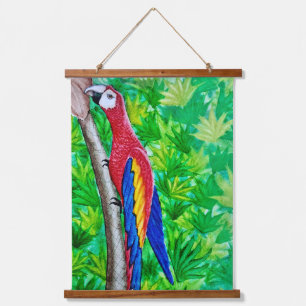 Tapisserie Suspendue Hé, il y a une Macaw écarlate dans cet arbre !